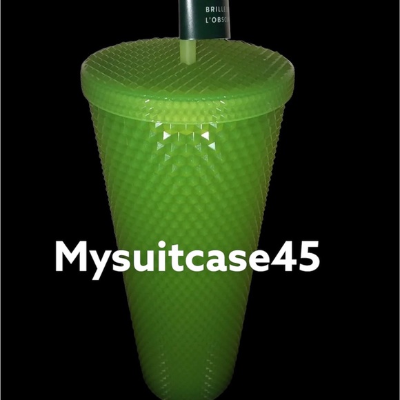 Lemon Grass Glow In The Dark Studded Starbucks Venti Cold Cup Tumbler Halloween - Picture 3 of 4